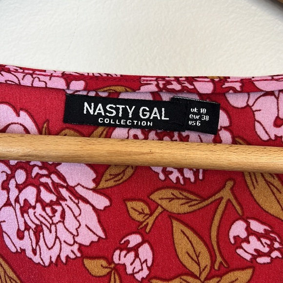 Nasty Gal floral mini women’s size 6 mini dress - Picture 4 of 9